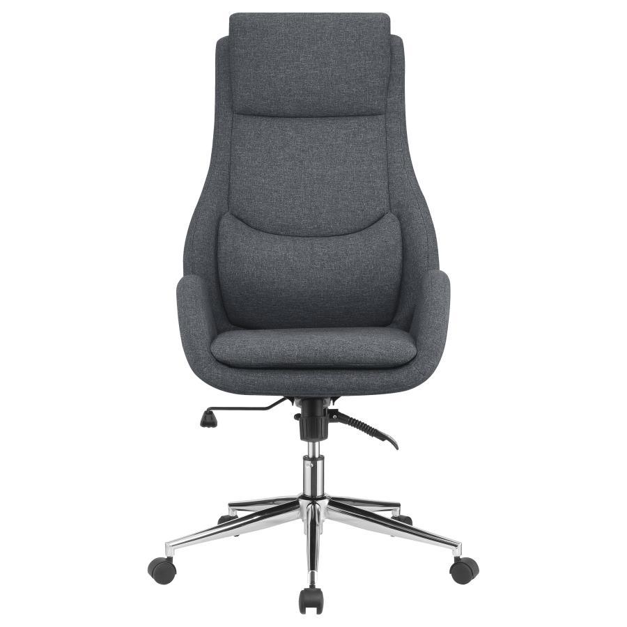 Cruz - Upholstered Office Chair With Padded Seat - Gray