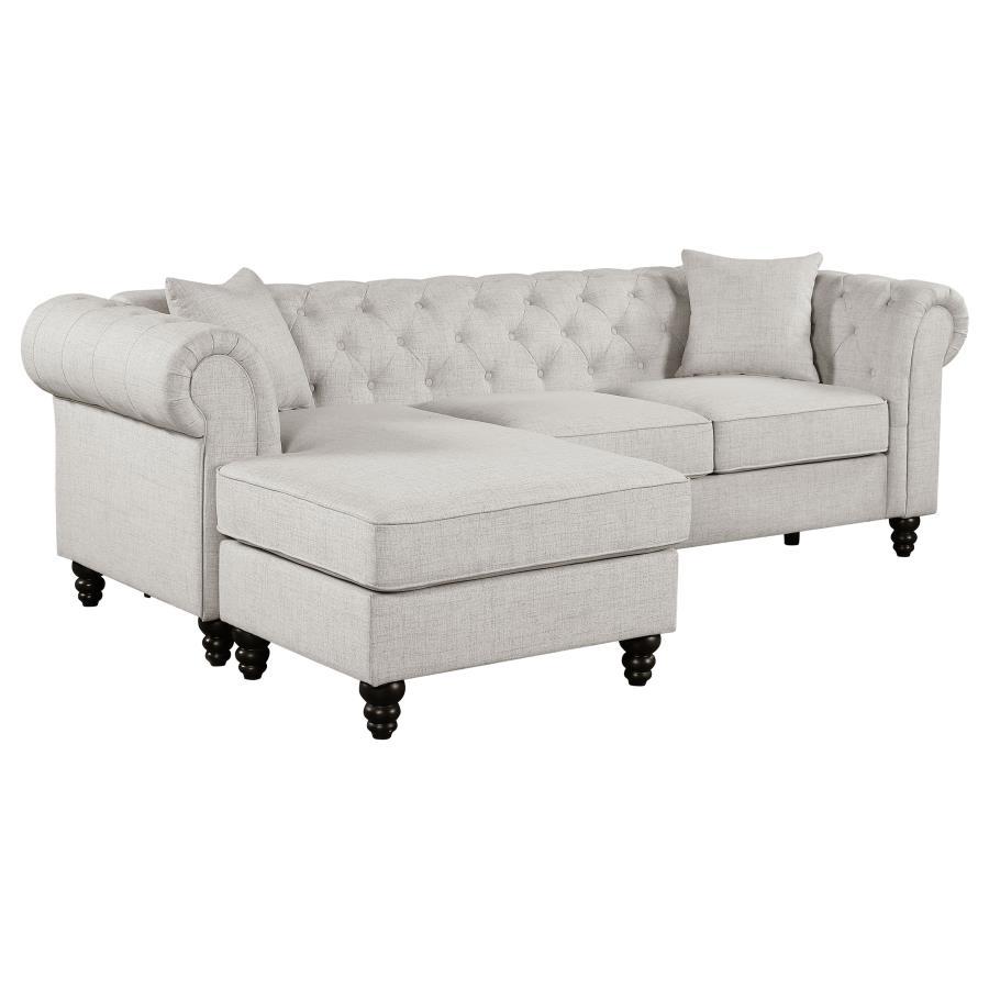 Cecilia - Sectional - Pearl Silver