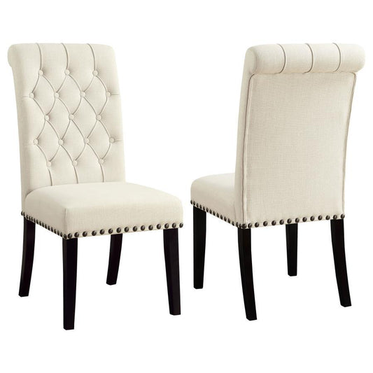 Mapleton - Tufted Back Upholstered Side Chair (Set of 2) - White