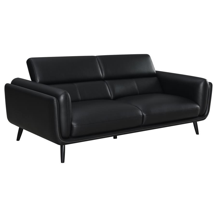 Shania - 2 Piece Living Room Set (Sofa And Loveseat) - Black