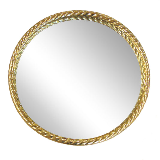 Metal Rope Mirror 28" - Gold