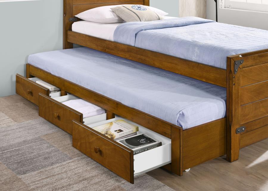 Granger - Twin Captain's Bed With Trundle - Light Brown