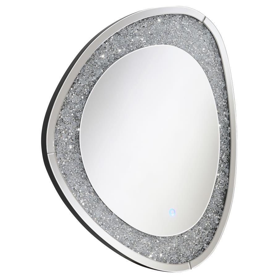 Mirage - Acrylic Crystals Inlay Wall Mirror With Led Lights