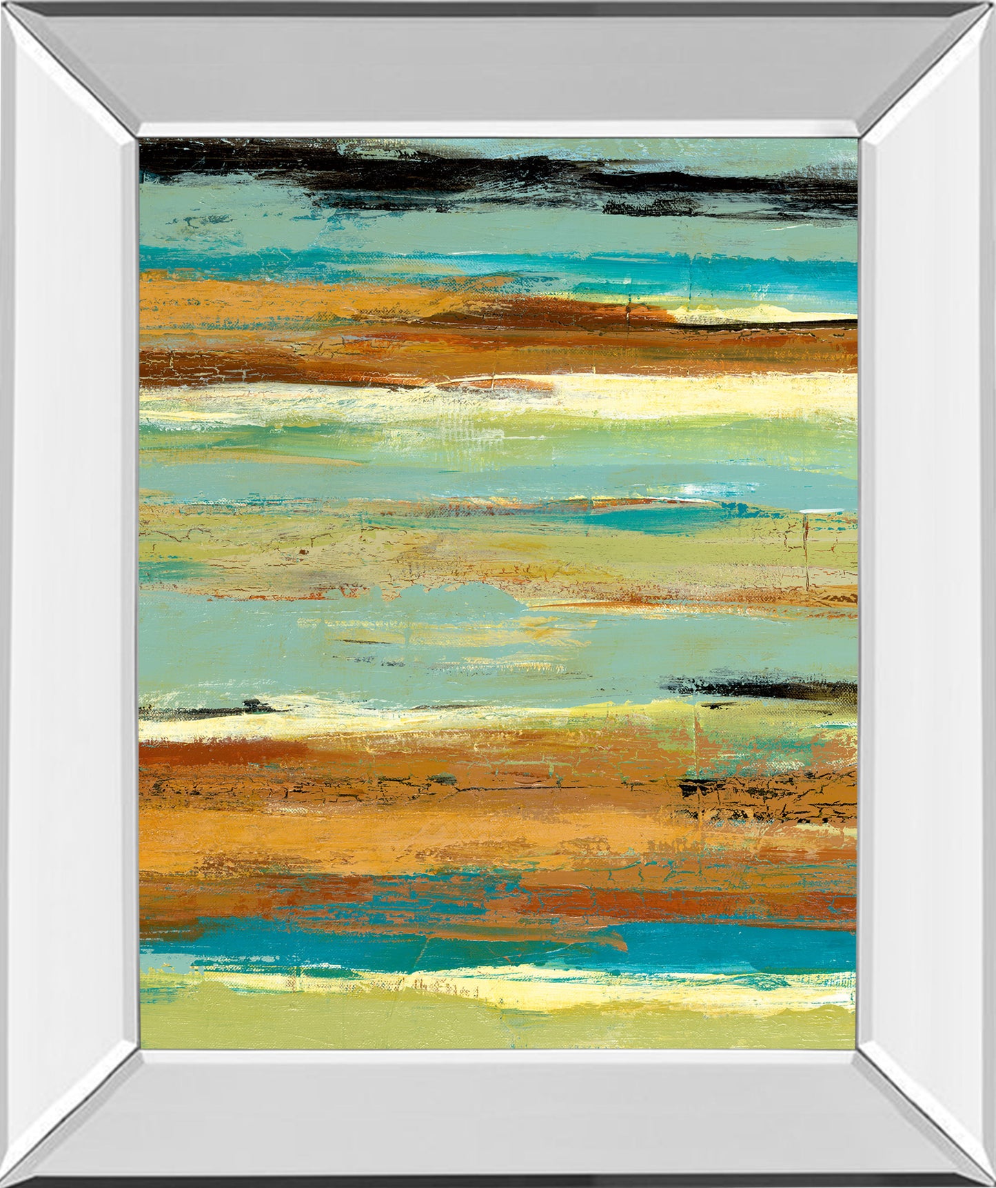 Terra Firma I By Maria Donovan - Mirror Framed Print Wall Art - Gold