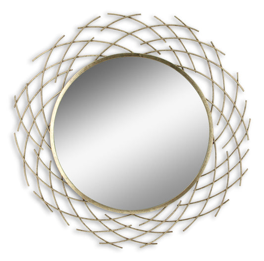 Metal Wall Mirror Silver 35 X 35