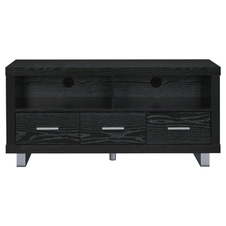 Coaster - 3-drawer Black Oak TV Console