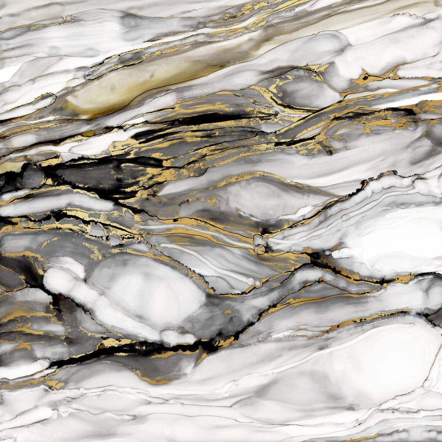 Small - Marbled Gold I By Carol Robinson