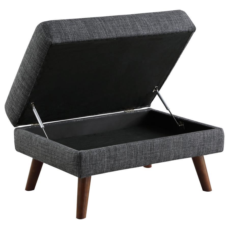 Churchill - Rectangular Ottoman - Dark Grey