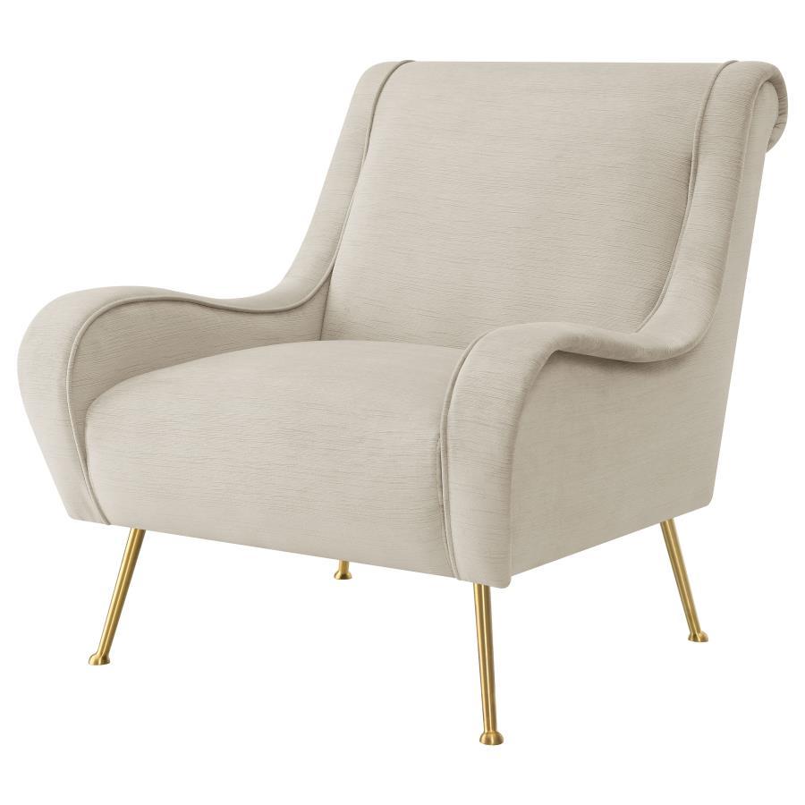 Upholstered Accent Chair - White