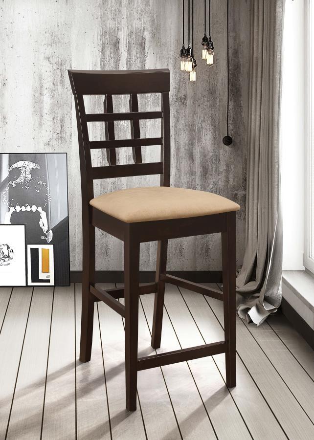 Clanton - Counter Height Stools with Upholstered Seats (Set of 2) - Brown