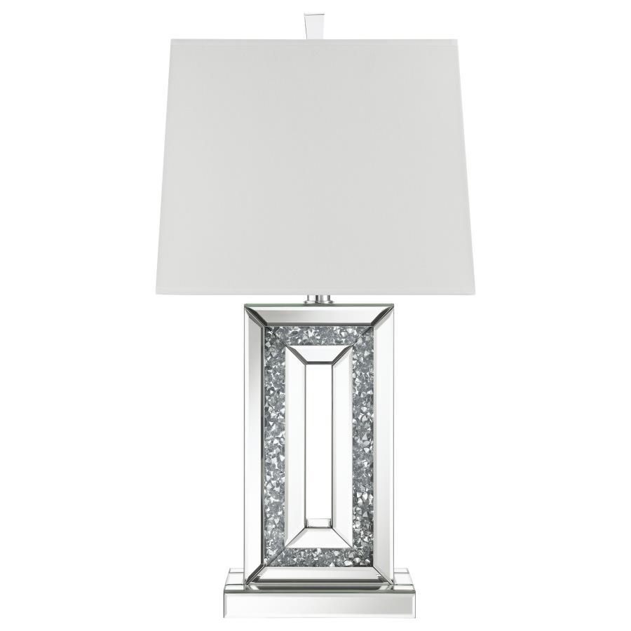 Ayelet - Table Lamp With Mirror Tile Base - Pearl Silver