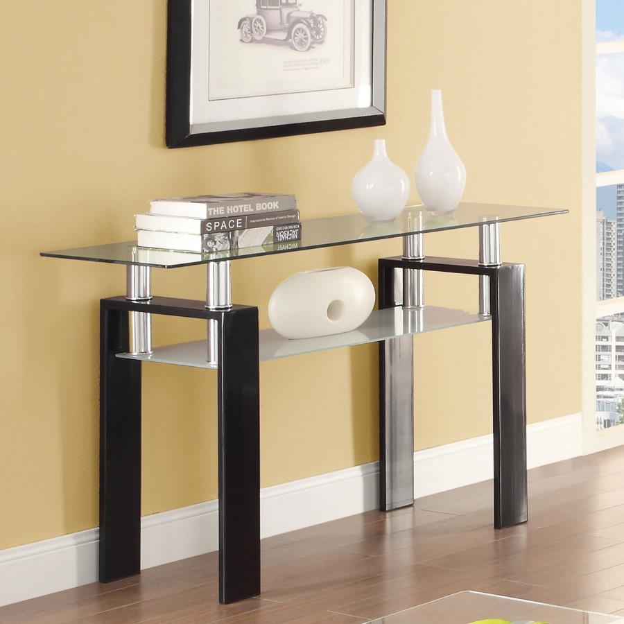 Dyer - Sofa Table With Shelf - Black