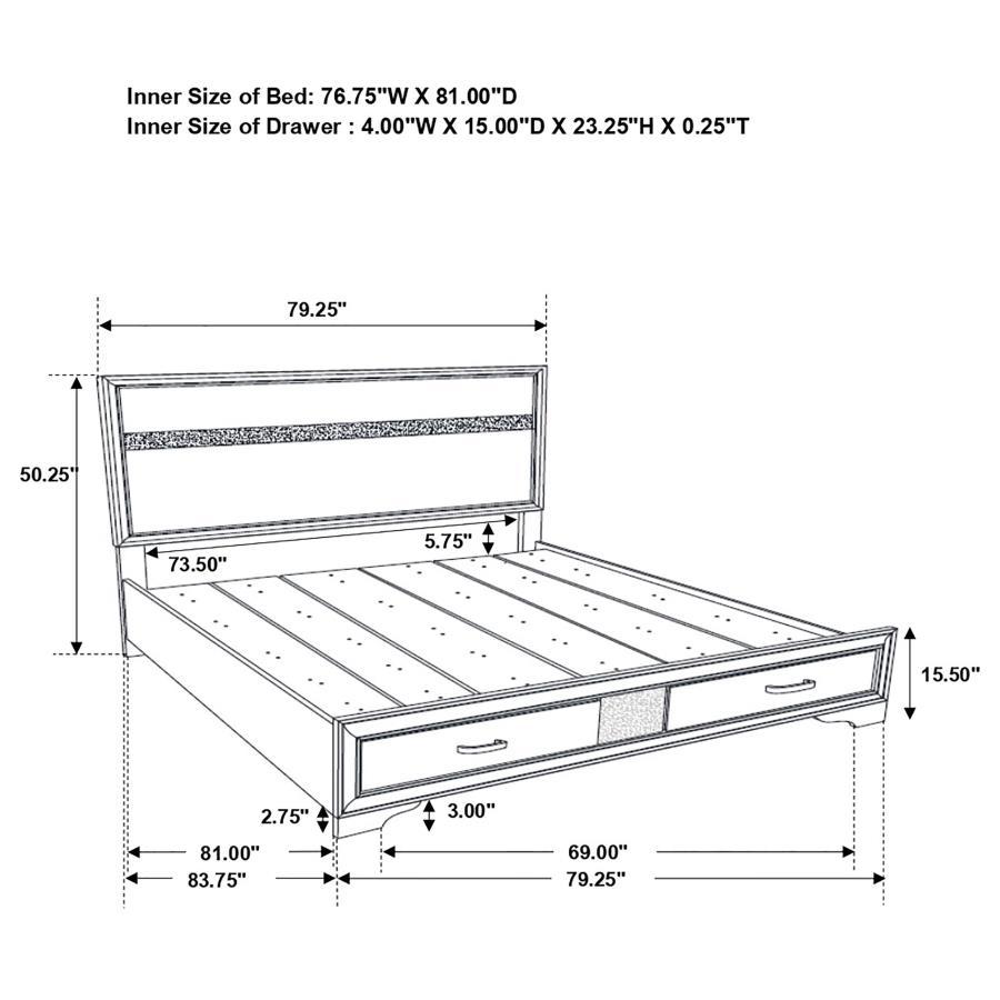 Miranda - 2-drawer Storage Bed