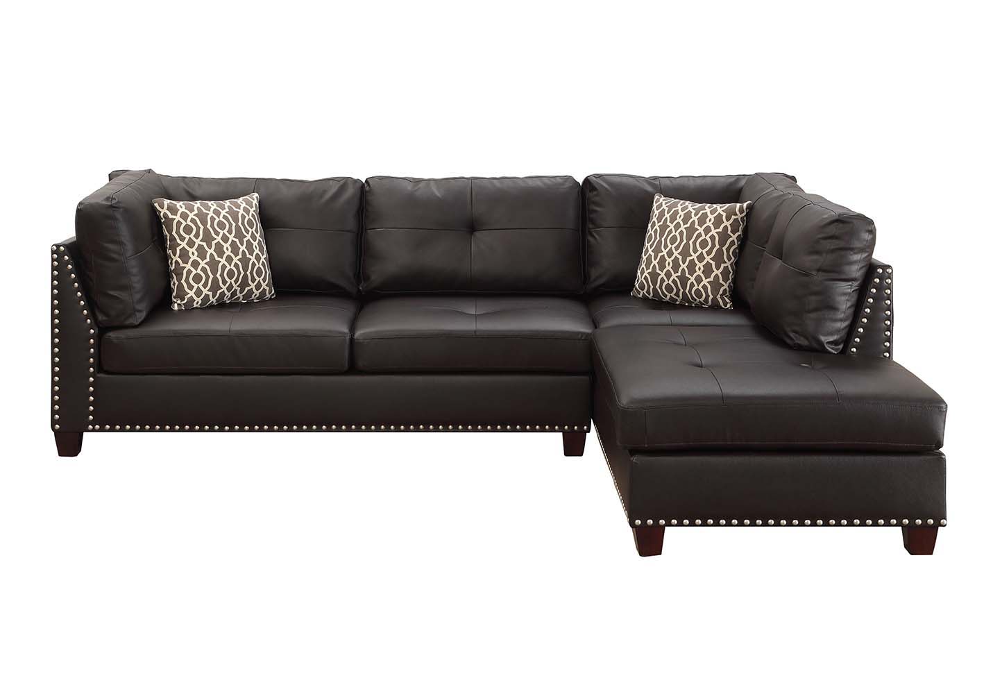 Laurissa - Sectional Sofa - Ebony PU