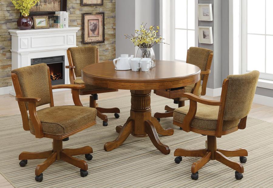 Mitchell - Three-in-one Game Table Four Arm Chairs