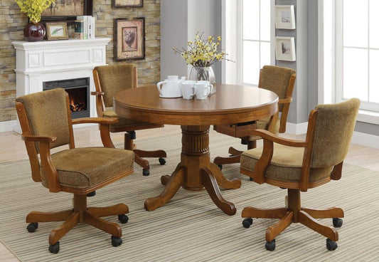 Mitchell - Three-in-one Game Table Four Arm Chairs