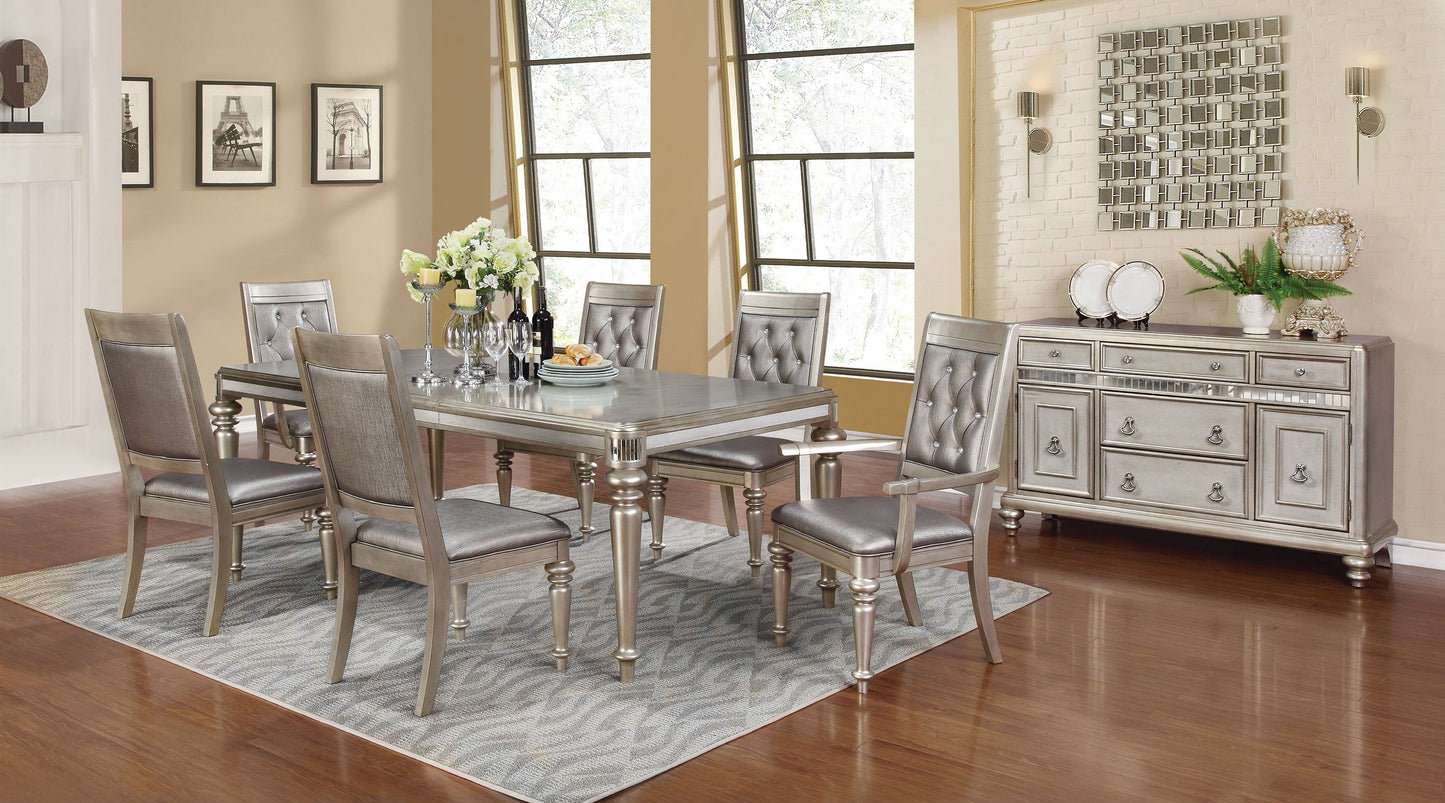 Danette - 5 Piece Dining Room Set - Pearl Silver