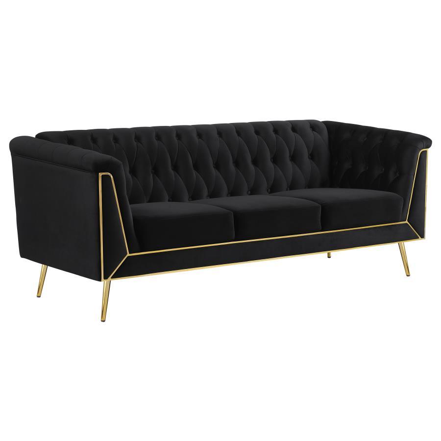 Holly - 2 Piece Set (Sofa and Loveseat) - Black