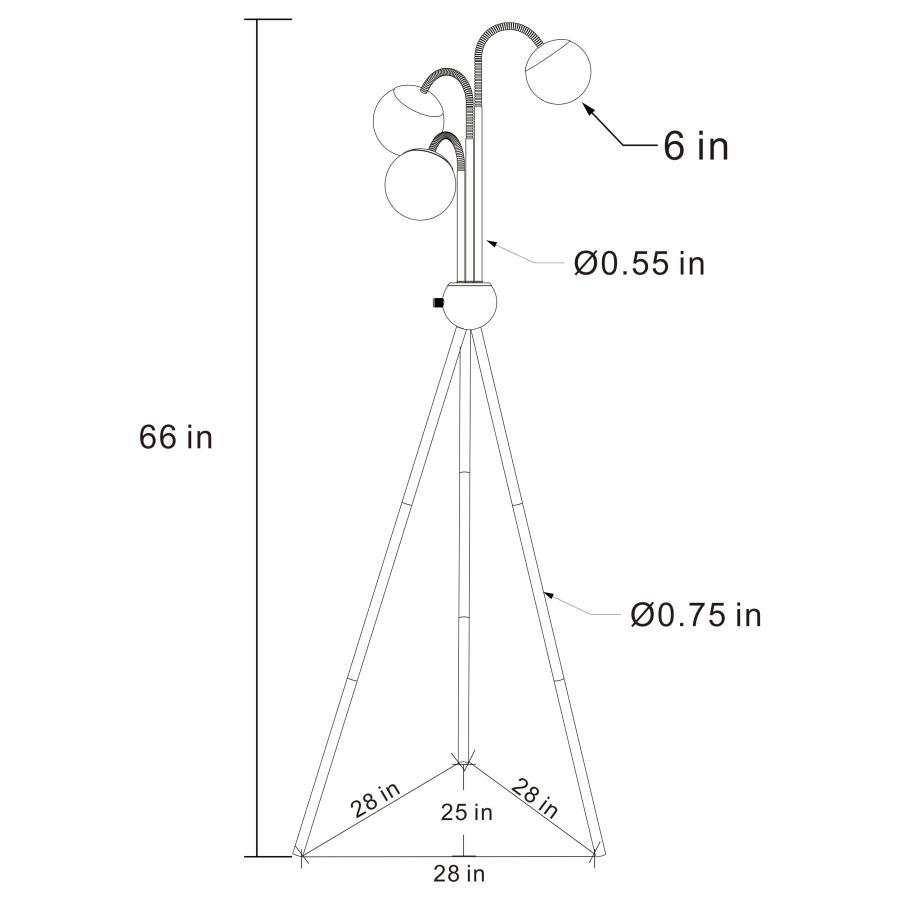 Floor Lamp With Three Legs - Yellow