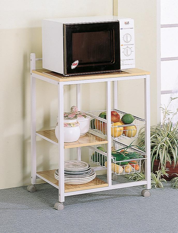Kelvin - 2-Shelf Kitchen Cart - Light Brown