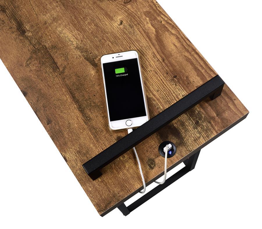 Maxwell - C-shape Snack Table - Light Brown