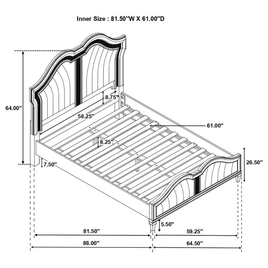 Evangeline - Queen Bed 4 Piece Set - White