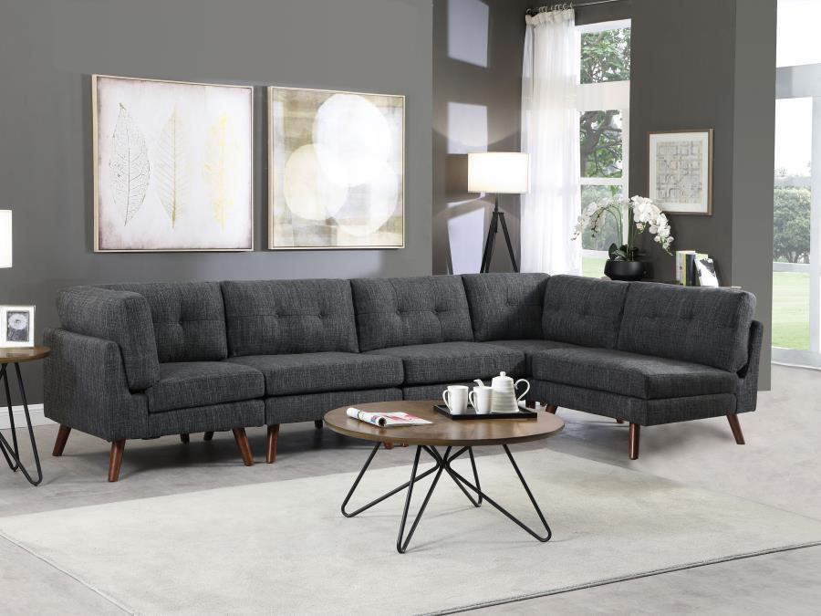 Churchill - 6 Piece Sectional - Dark Gray