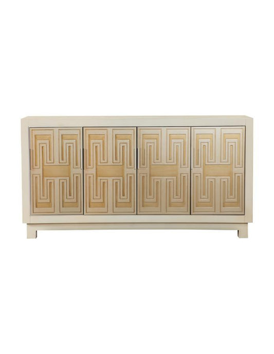 Voula - Rectangular 4-door Accent Cabinet - Beige