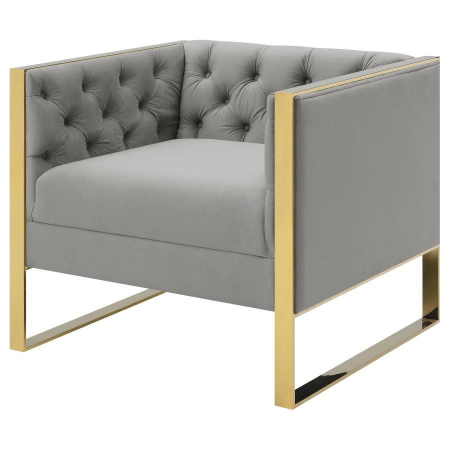 Eastbrook - Tufted Back Chair - Pearl Silver