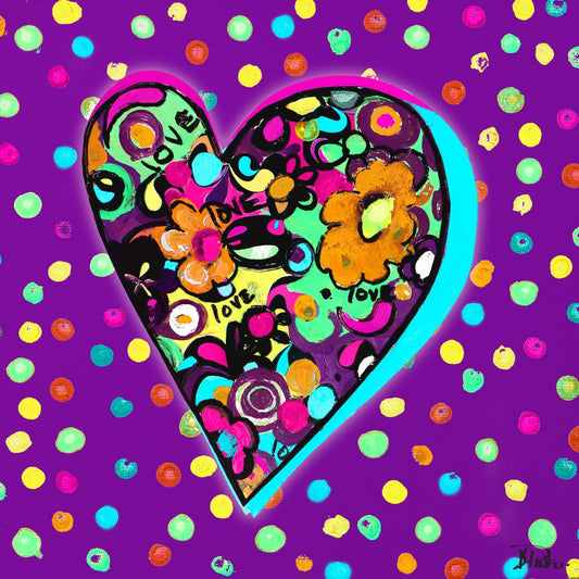 Small - Neon Hearts Of Love I By Patricia Pinto