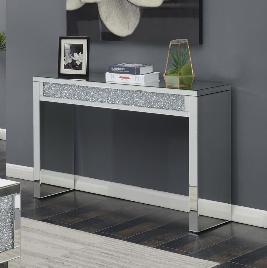 Gillian - Rectangular Sofa Table - Pearl Silver