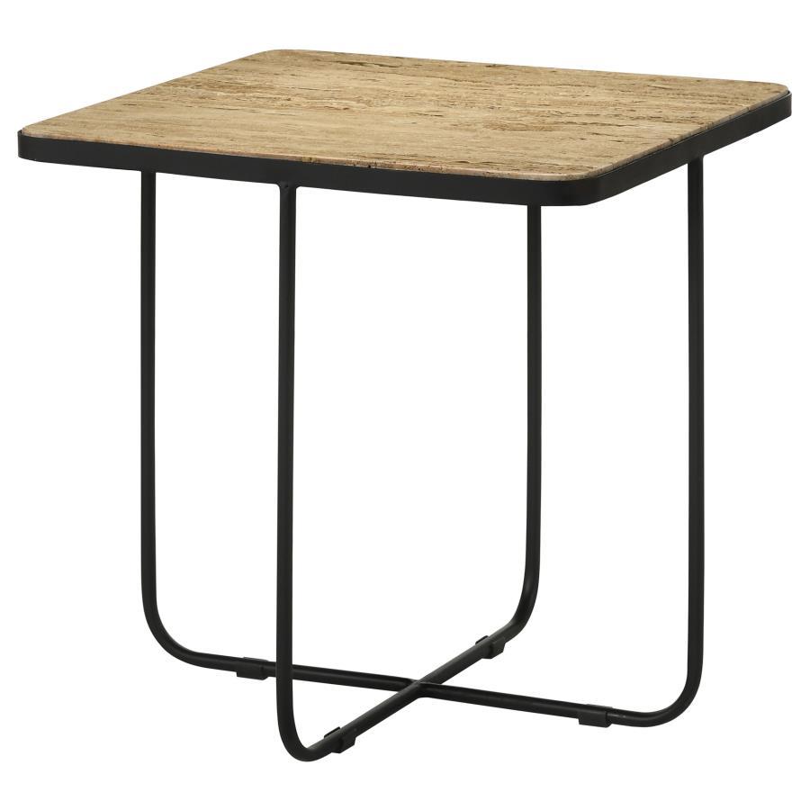 Elyna - Square Accent Table - Light Brown