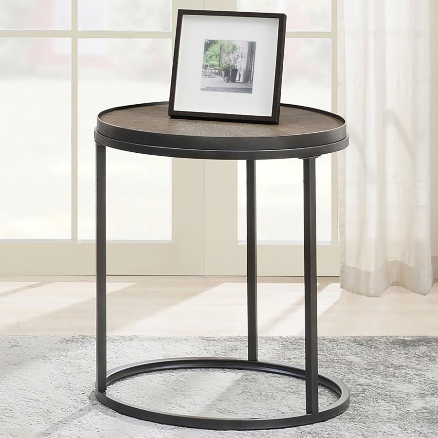 Rodrigo - Round End Table - Brown