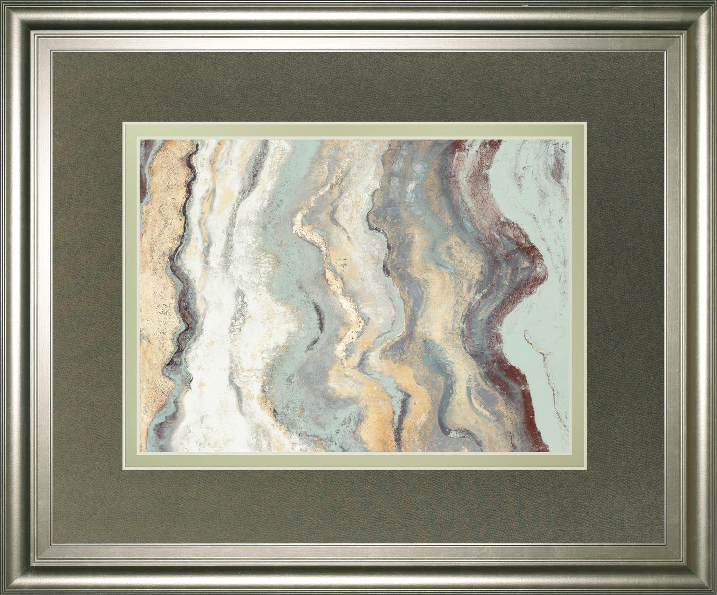 Cool Flow I By PatriciaPinto 34x40 - Pearl Silver