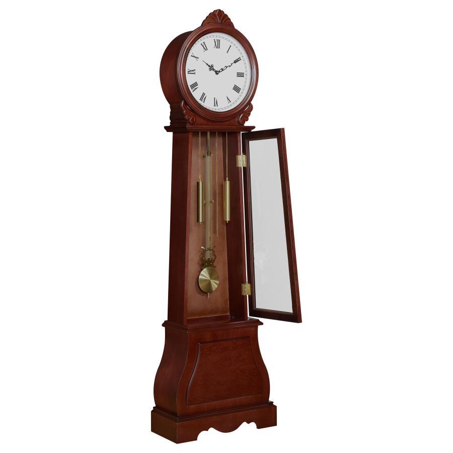 Narcissa - Round Face Grandfather Clock - Brown