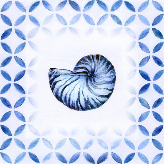 Framed - Royal Blue Shell I By Tava Studios
