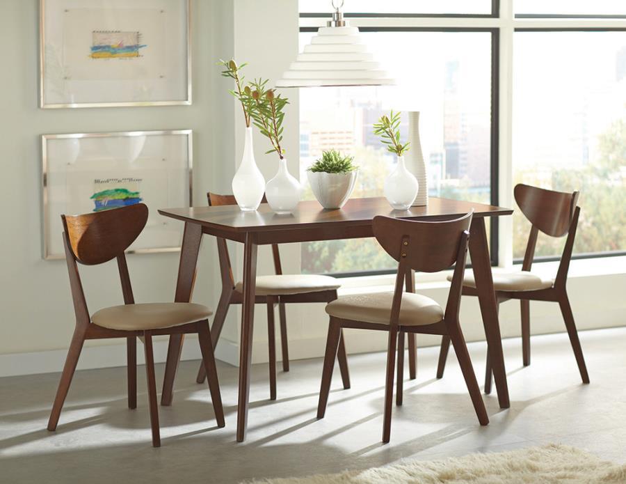 Kersey - 5 Piece Dining Table Set - Light Brown