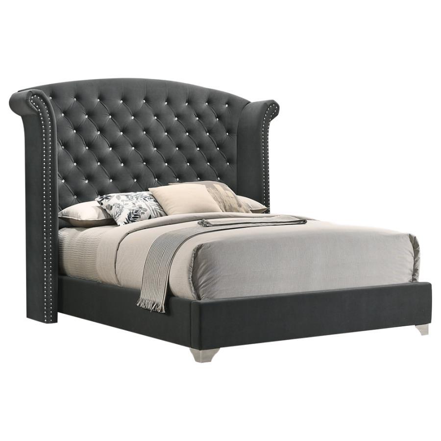 Melody - Wingback Upholstered Bed