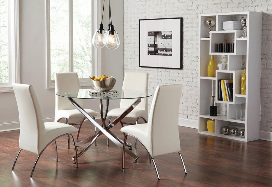 Beckham - Round Dining Table - Pearl Silver