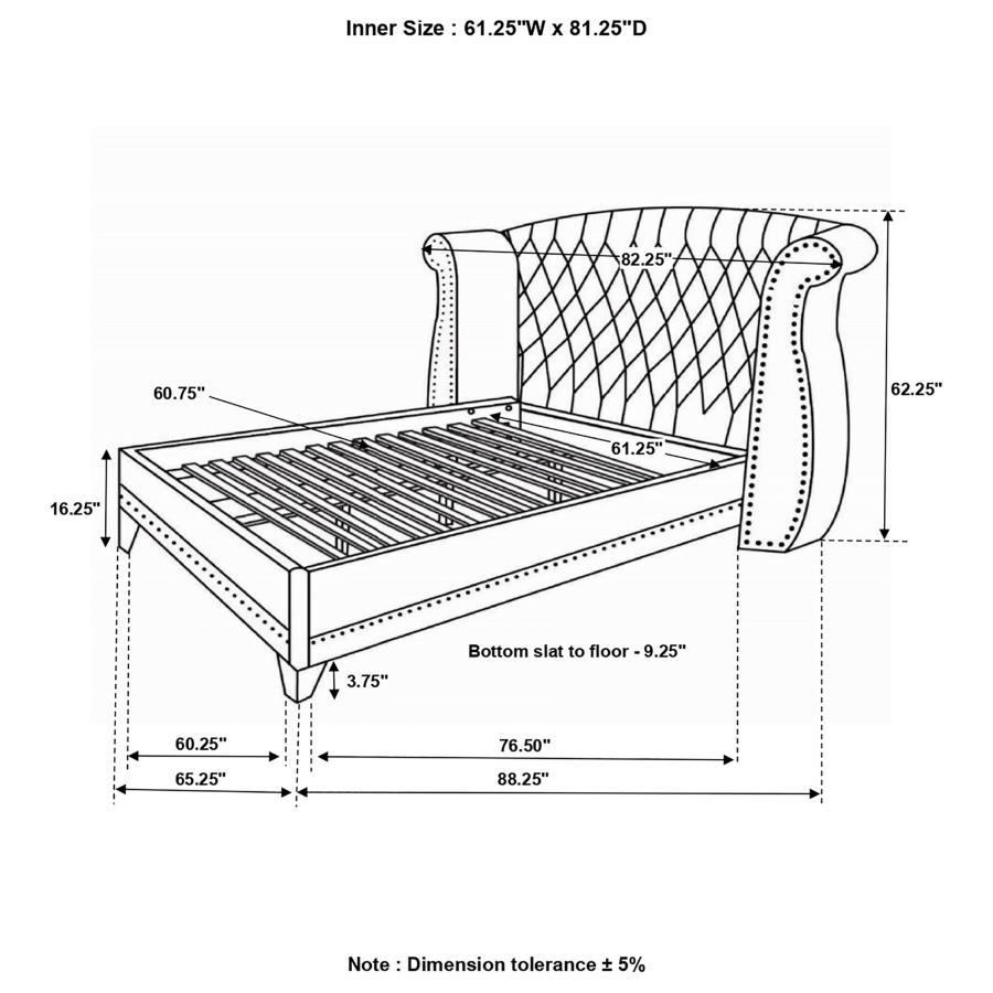 Barzini - Tufted Upholstered Bed