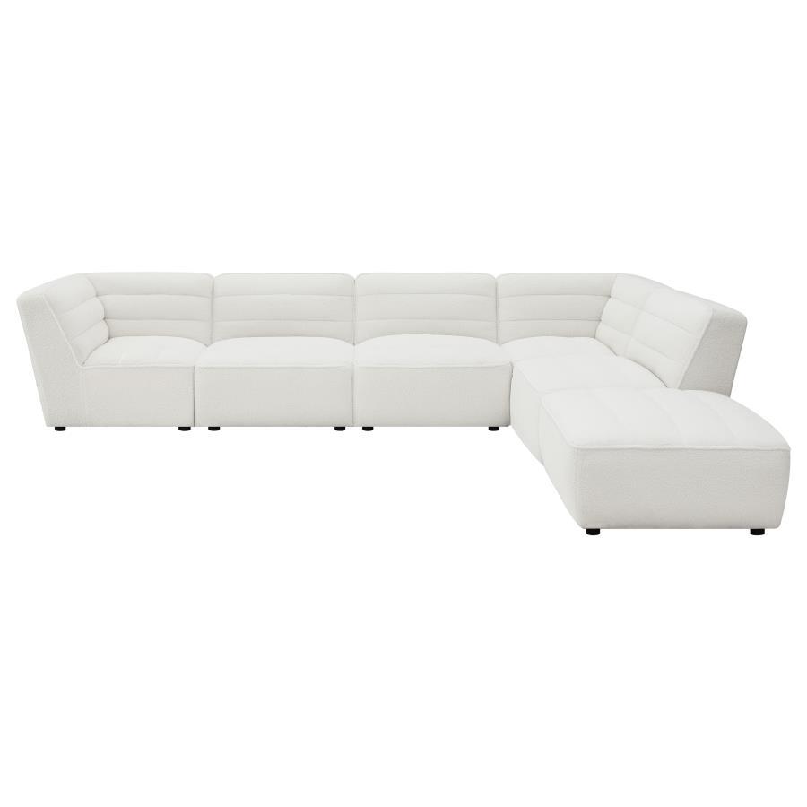 Sunny - 6 Piece Sectional Set - White