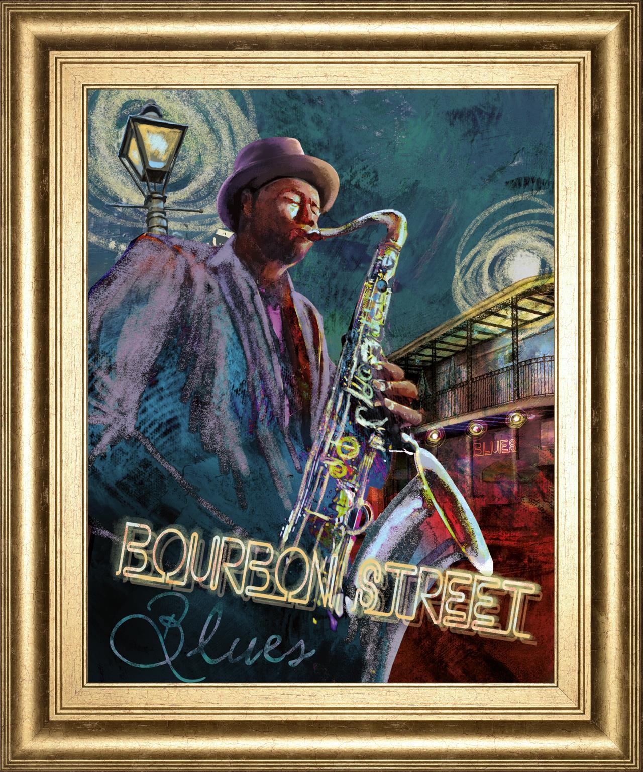 Bourbon Street Blues By Conrad Knutsen 22x26 - Blue