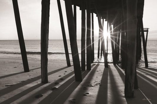 Framed - Sunrise At The Pier By Lori Deiter
