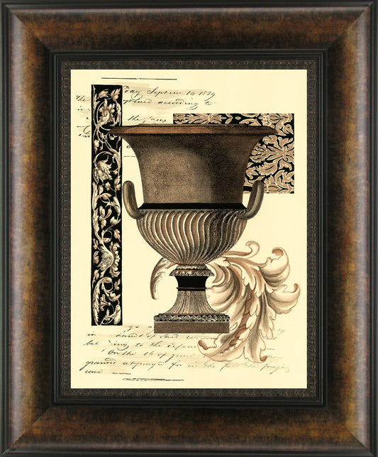 Transitional Sepia Urn II By Visions Studio - Framed Print Wall Art