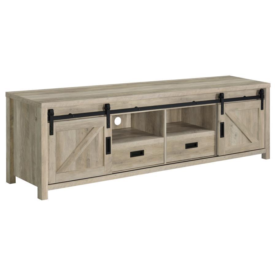 Madra - TV Console With Sliding Doors - Light Brown