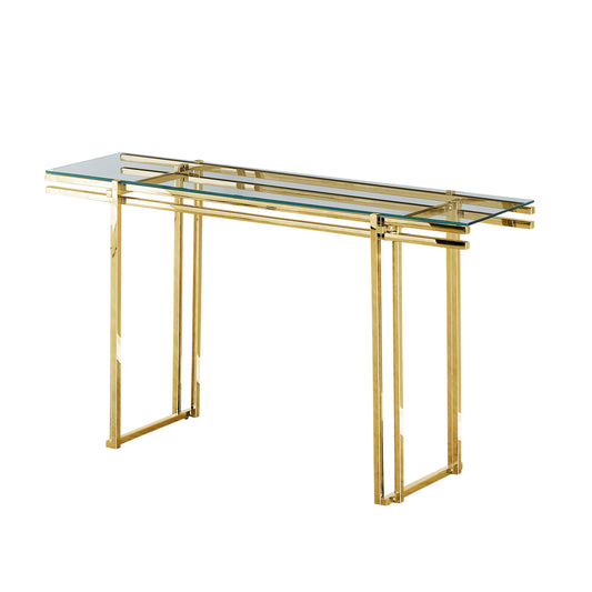 Stainless Steel Console Table - Gold