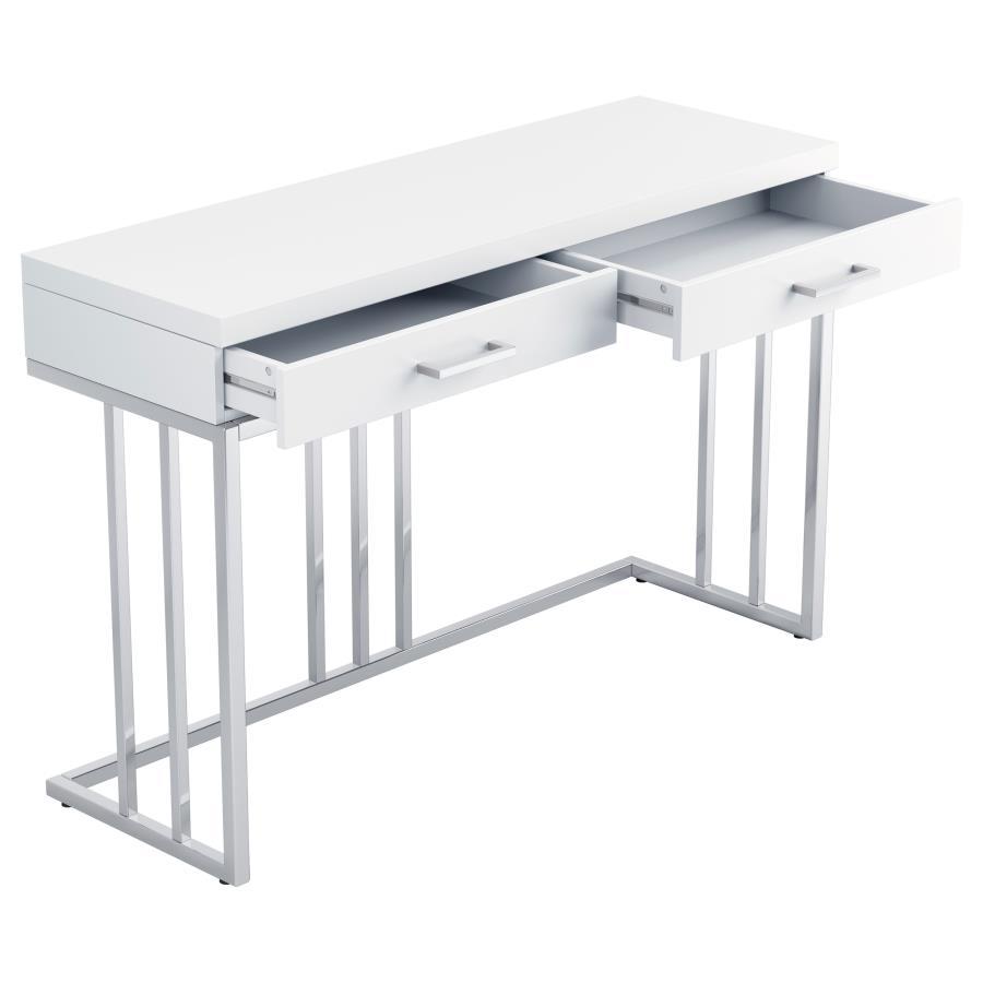 Dalya - 2-Drawer Rectangular Sofa Table - White