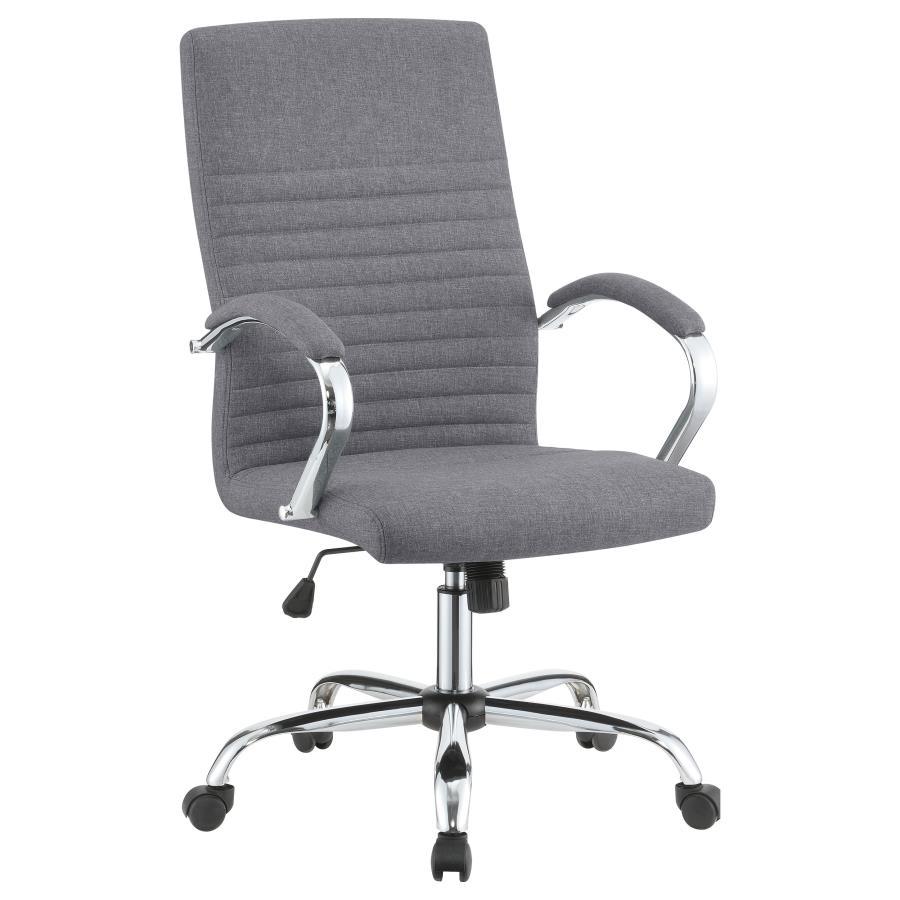 Abisko - Upholstered Office Chair With Casters - Gray