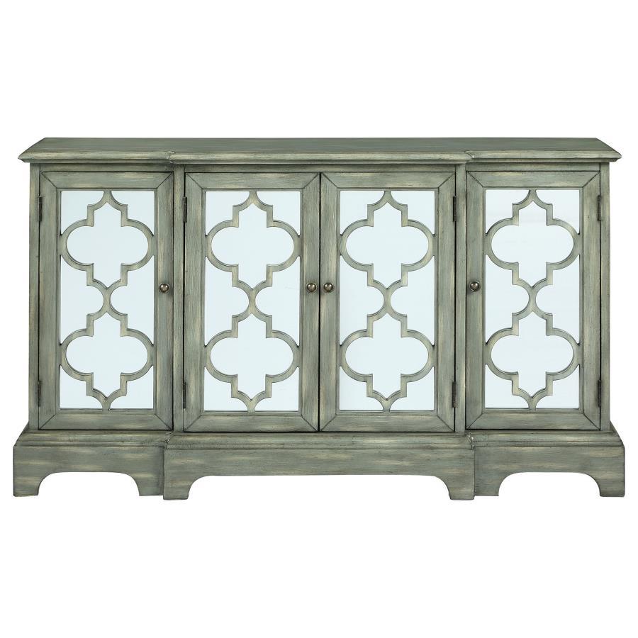 Erigeron - 4-door Accent Cabinet - Gray