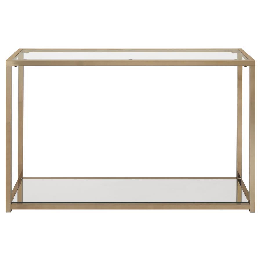 Cora - Sofa Table With Mirror Shelf - Yellow